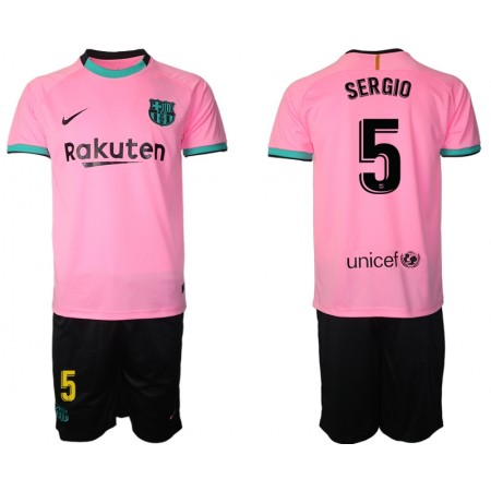 Jalkapallo Pelipaidat FC Barcelona Sergio Busquets 5 Lasten 3 Paita 2020-2021 Lyhythihainen